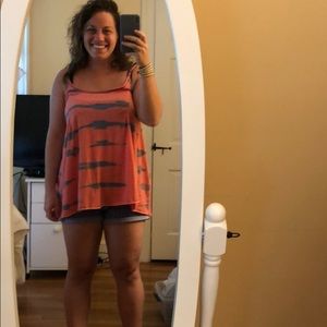 Free people coral tank top tunic